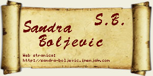 Sandra Boljević vizit kartica